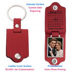 Queenberry Personalize Color Photo Printing Custom Date Calendar Laser Engraving Text Stainless...