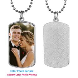 Qina C. Personalized Custom Color Photo Uv Printing Picture Frame Pendant Dog Tag Necklace DIY Gift...